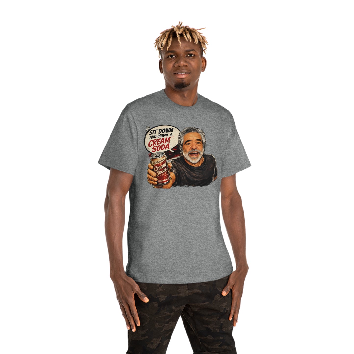 “Sit Down and Have a Cream Soda” Graphic T‑Shirt/Coach and Bro