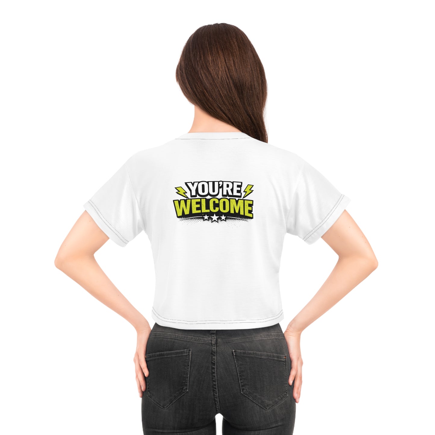 'Gabby Saved BTT Studios, You're Welcome' Graphic Crop Top