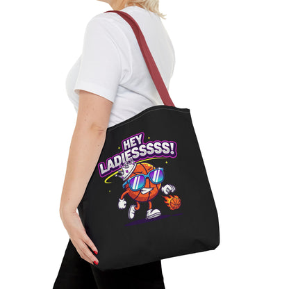 Hey Ladies Basketball Tote Bag (Black)