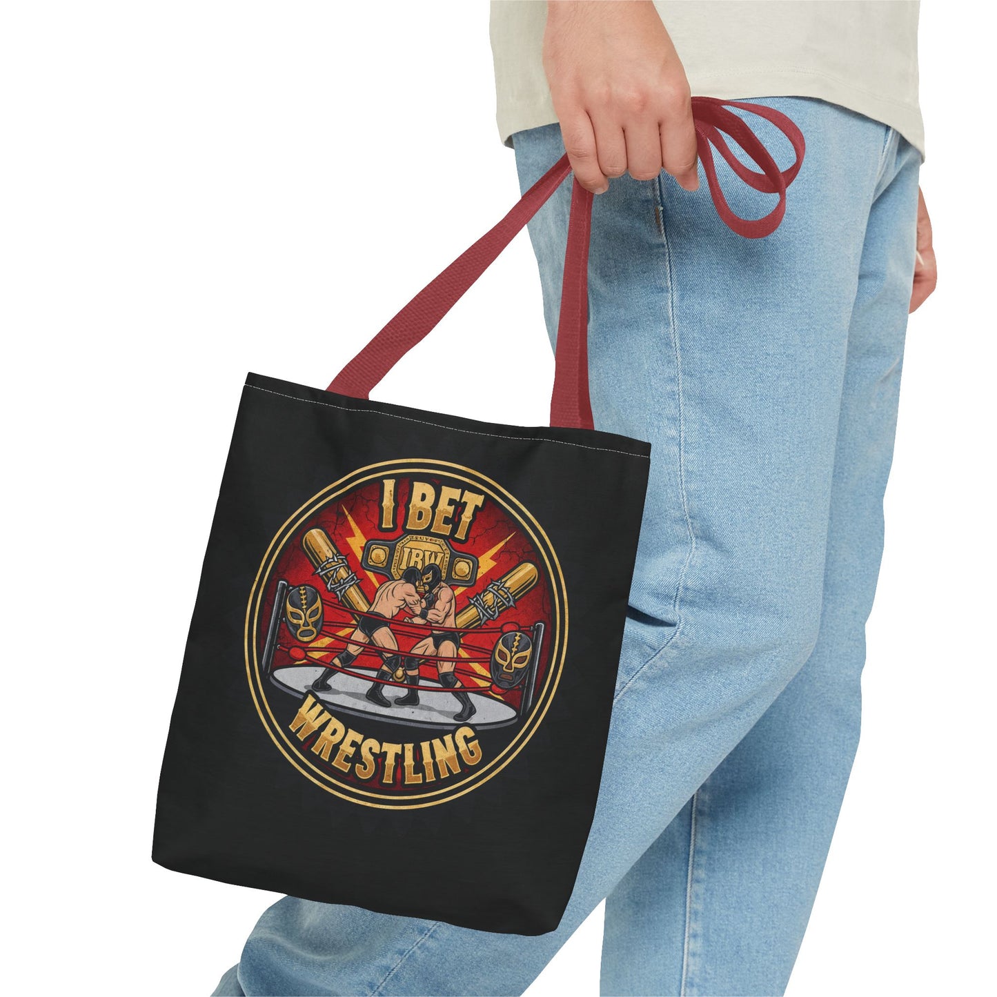 I Bet Wrestling Ring Tote Bag (Black)