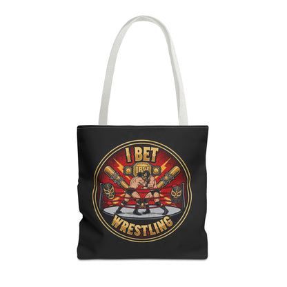 I Bet Wrestling Ring Tote Bag (Black)