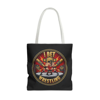 I Bet Wrestling Ring Tote Bag (Black)