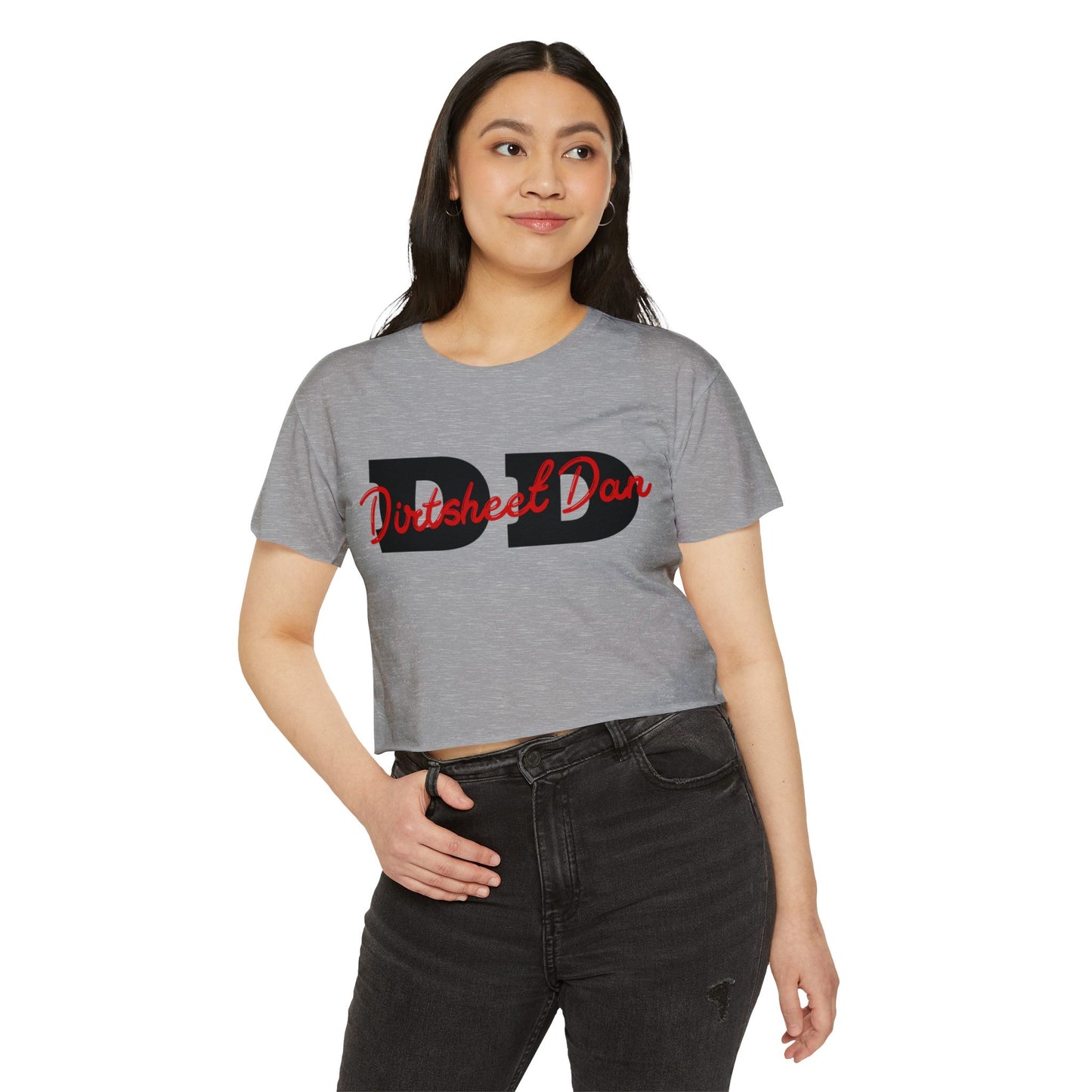 DirtSheet Dan Crop Top — Women's Festival Graphic Tee/Coach and Bro