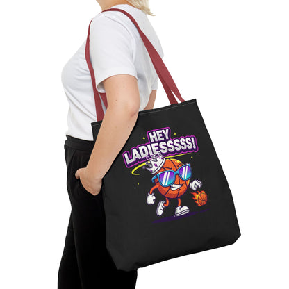 Hey Ladies Basketball Tote Bag (Black)
