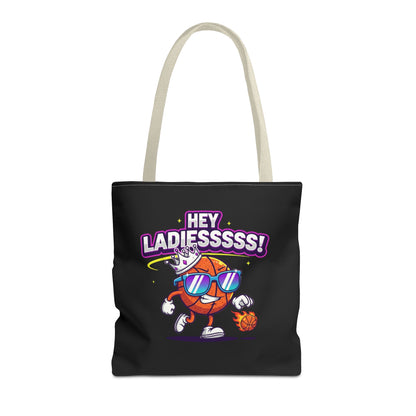 Hey Ladies Basketball Tote Bag (Black)