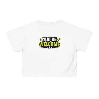 'Gabby Saved BTT Studios, You're Welcome' Graphic Crop Top
