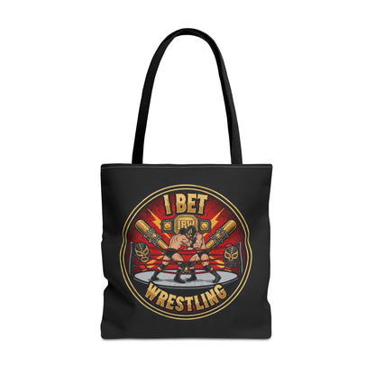 I Bet Wrestling Ring Tote Bag (Black)