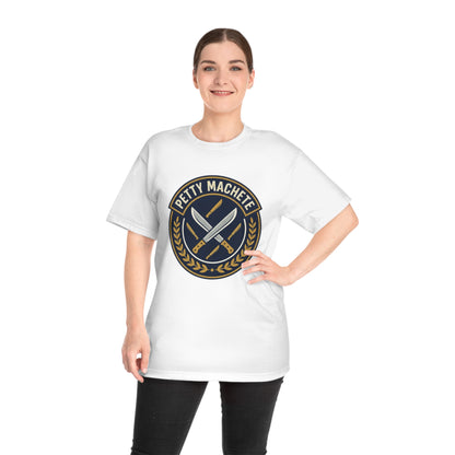 Petty Machete Badge T-Shirt — Vintage Knife Emblem Tee/Coach and Company