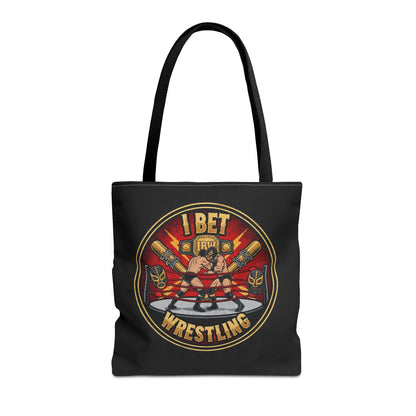 I Bet Wrestling Ring Tote Bag (Black)