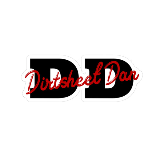 DirtSheet Dan DD Logo Kiss-Cut Sticker — Decal/Coach and Bro