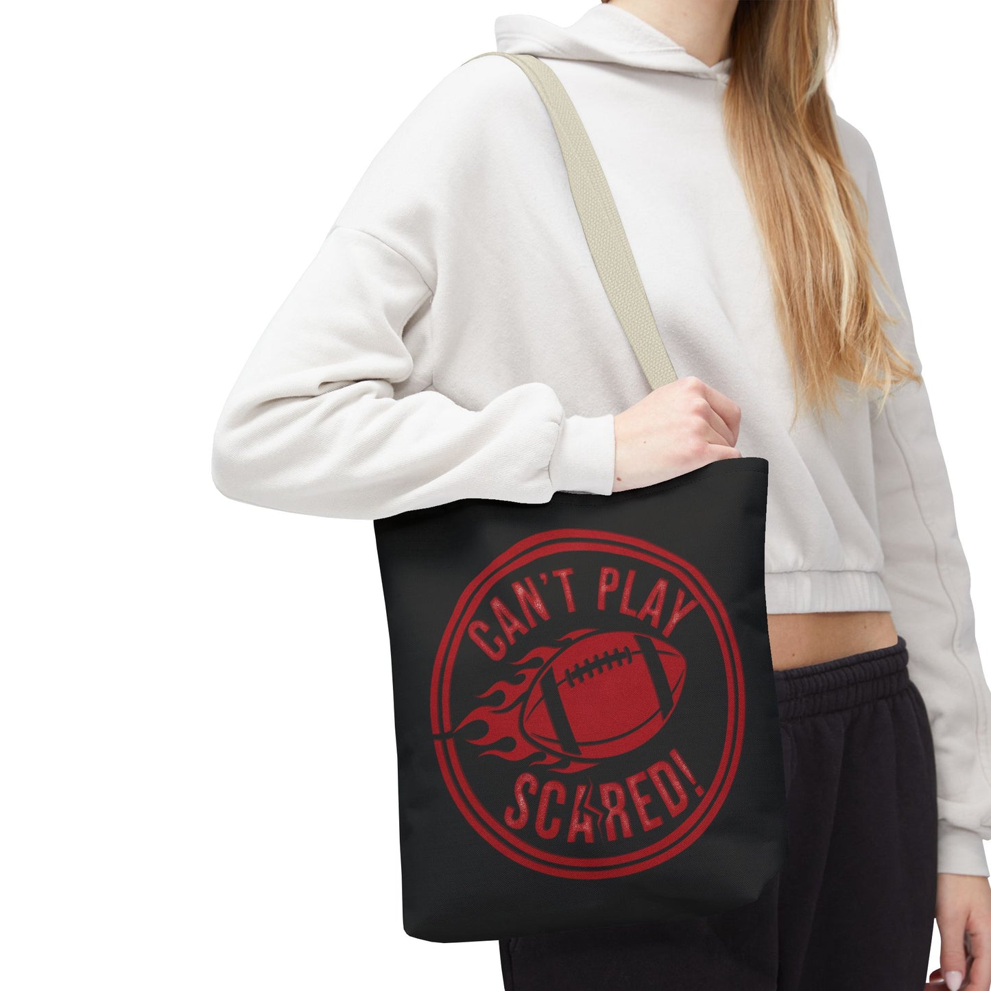Can't Play Scared Tote Bag (Black)