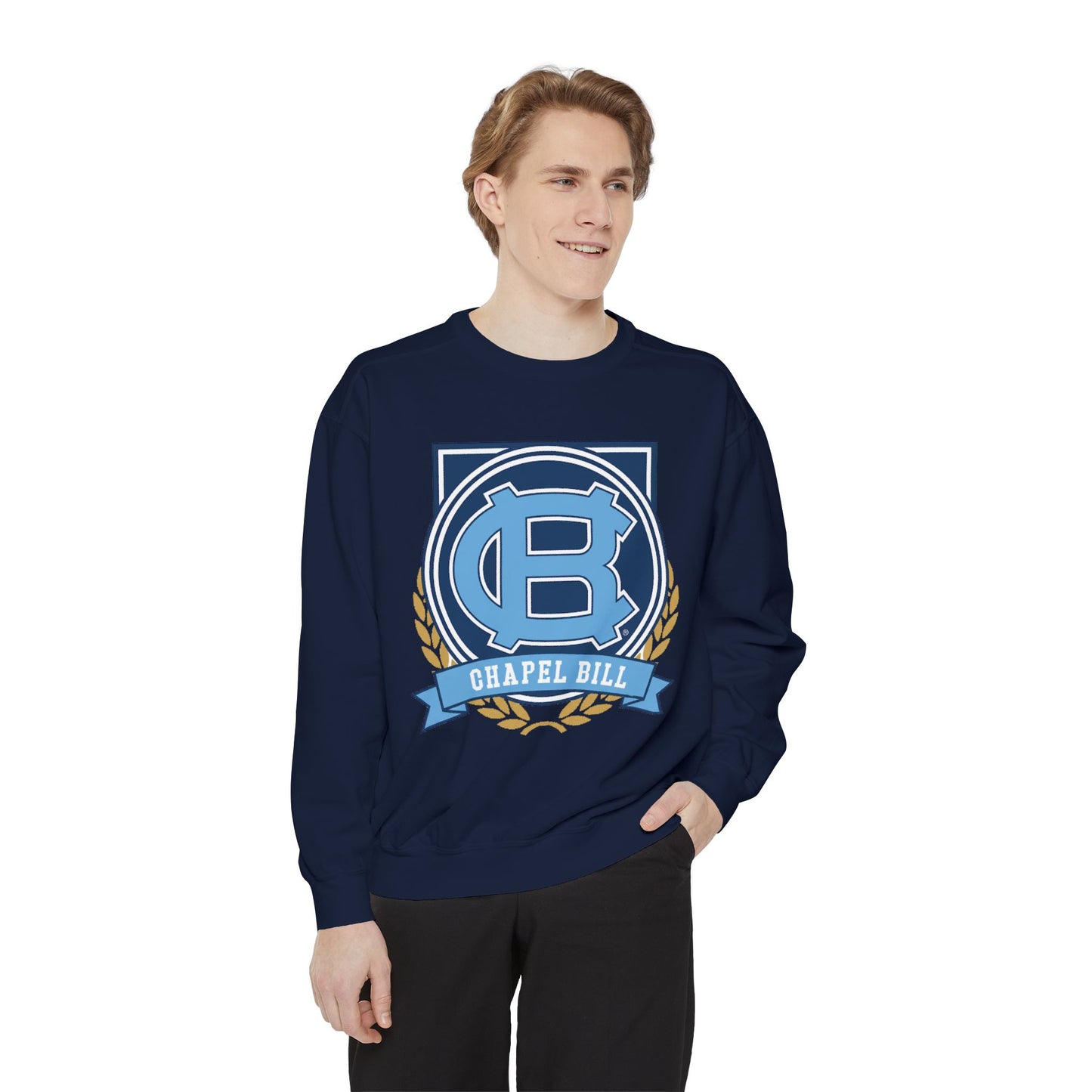 Chic Unisex Garment-Dyed Sweatshirt, Cozy Fall Fashion, Gift for Him/Her, Customizable Apparel, College Spirit Wear, Casual Streetwear