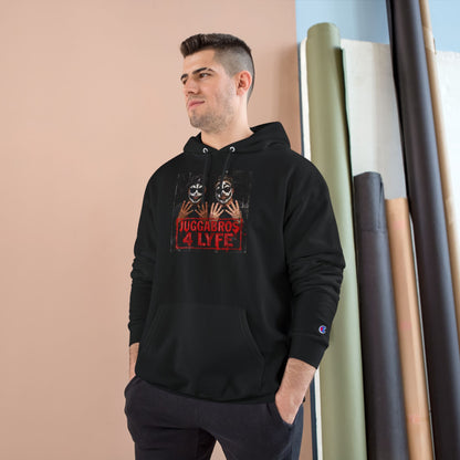 Juggabros 4 Lyfe Hoodie — White Champion-Style Rap Crewneck/Coach and Bro