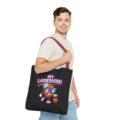 Hey Ladies Basketball Tote Bag (Black)