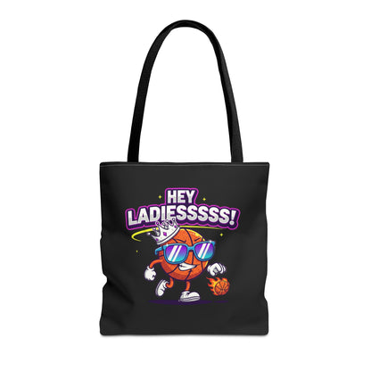 Hey Ladies Basketball Tote Bag (Black)