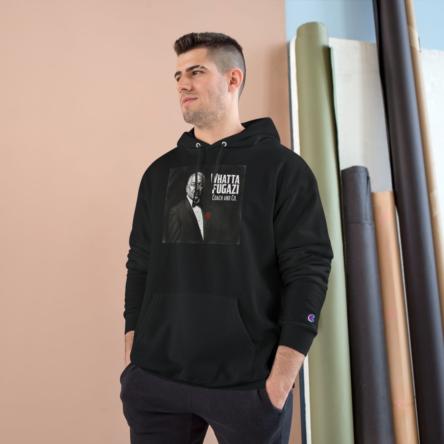 Whatta Fugazi Hoodie — Retro Mobster Graphic Champion Hoodie