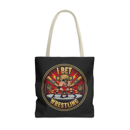 I Bet Wrestling Ring Tote Bag (Black)