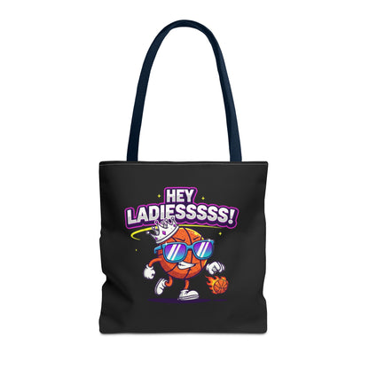 Hey Ladies Basketball Tote Bag (Black)