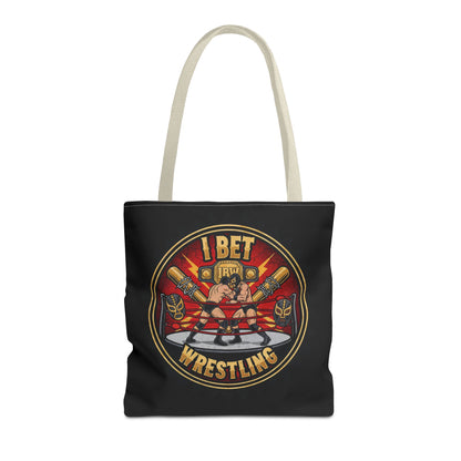 I Bet Wrestling Ring Tote Bag (Black)
