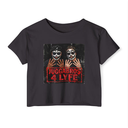 Crop Top — "Juggabros 4 Lyfe" Festival Graphic Crop Top/Coach and Bro