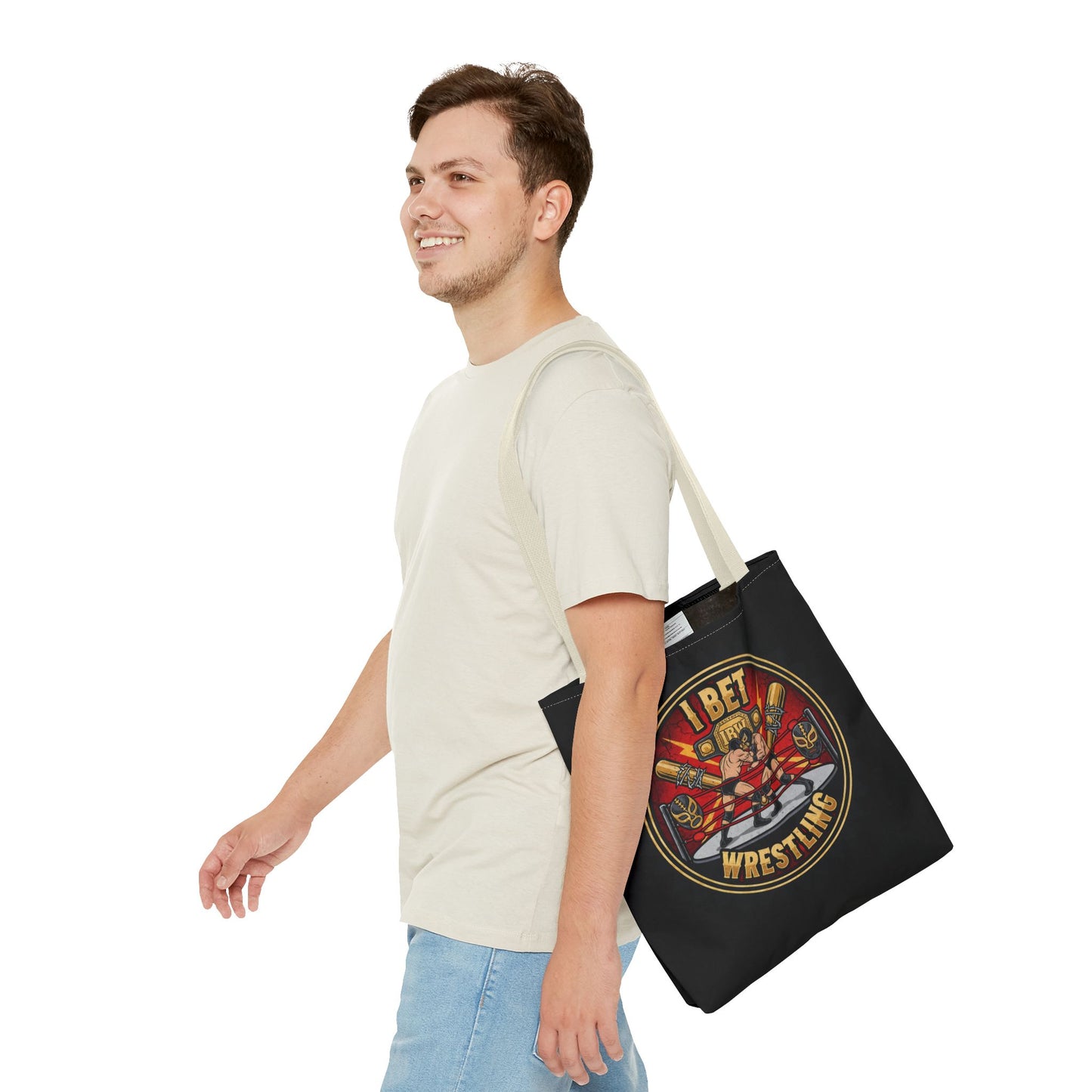 I Bet Wrestling Ring Tote Bag (Black)