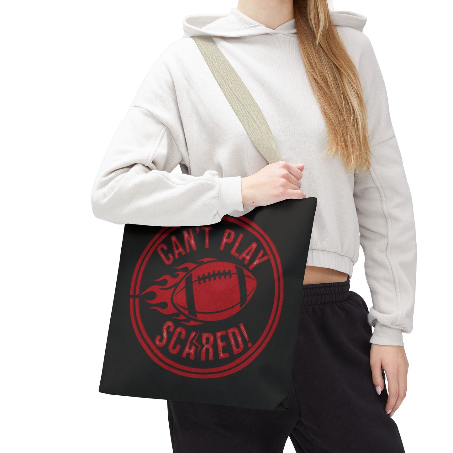 Can't Play Scared Tote Bag (Black)