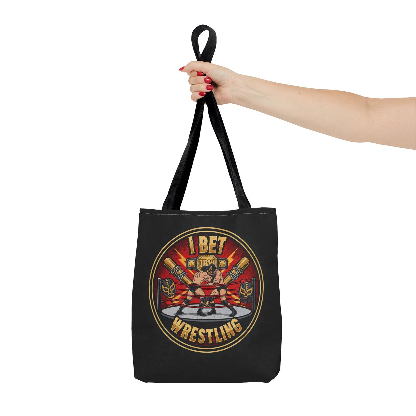 I Bet Wrestling Ring Tote Bag (Black)