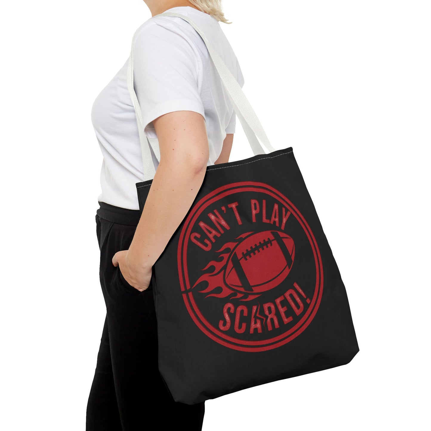 Can't Play Scared Tote Bag (Black)