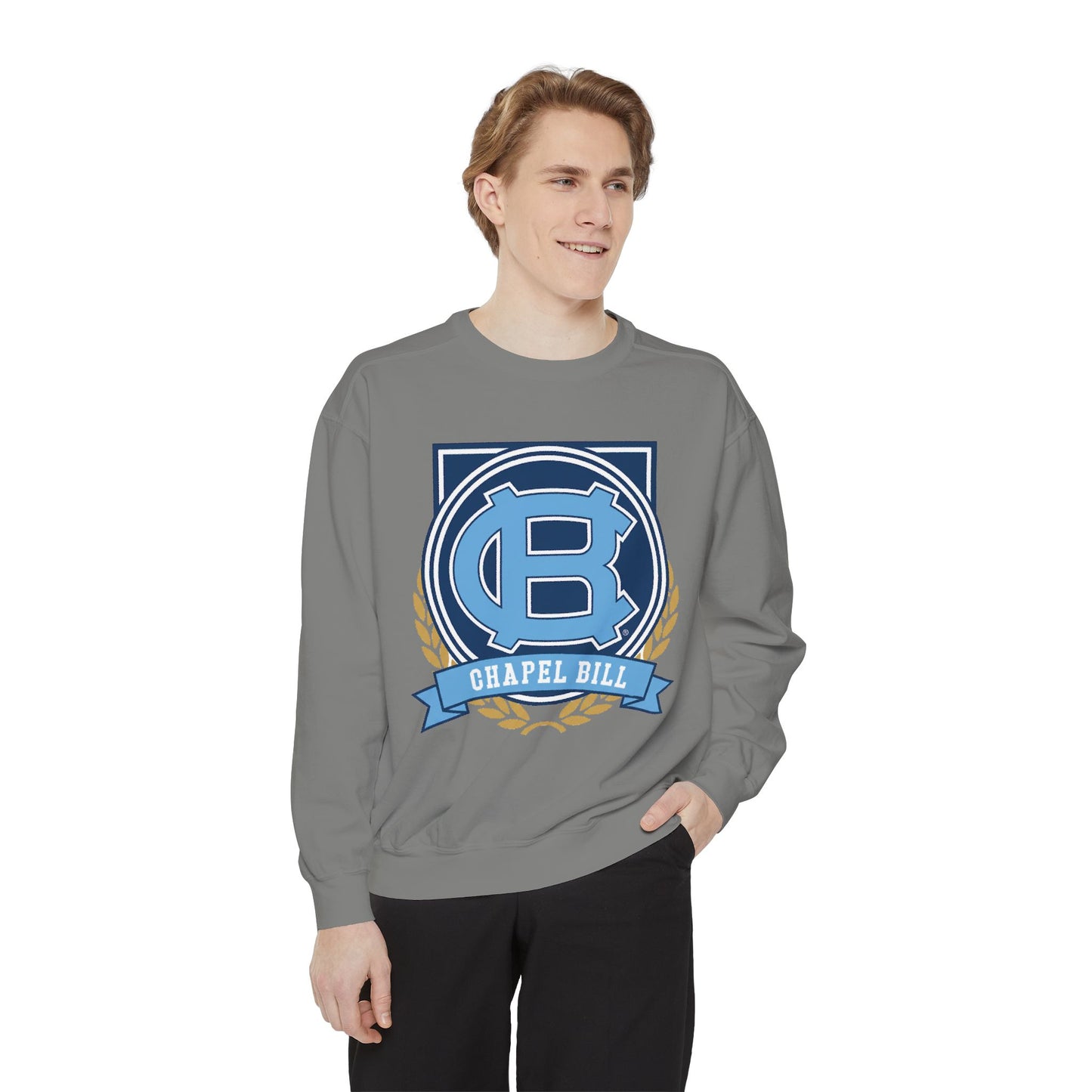 Chic Unisex Garment-Dyed Sweatshirt, Cozy Fall Fashion, Gift for Him/Her, Customizable Apparel, College Spirit Wear, Casual Streetwear