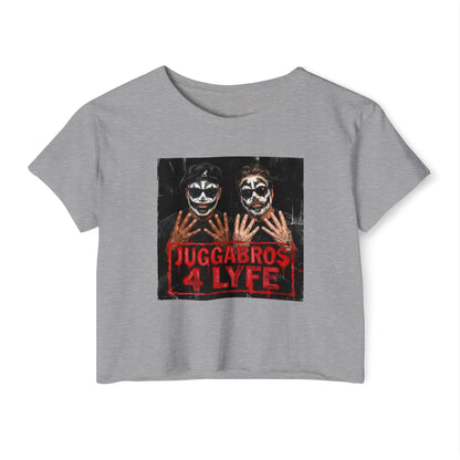 Crop Top — "Juggabros 4 Lyfe" Festival Graphic Crop Top/Coach and Bro