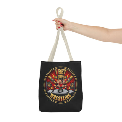 I Bet Wrestling Ring Tote Bag (Black)