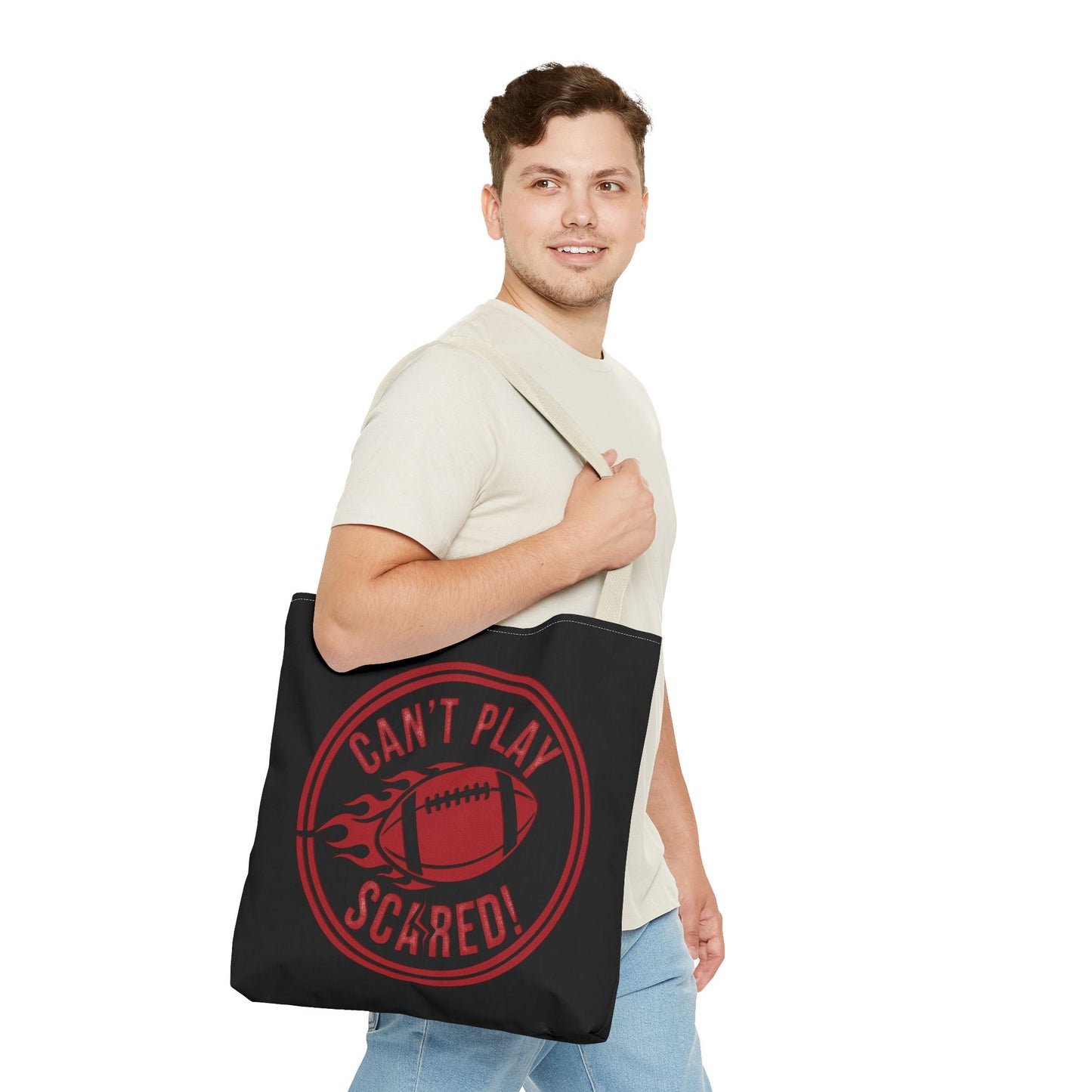 Can't Play Scared Tote Bag (Black)
