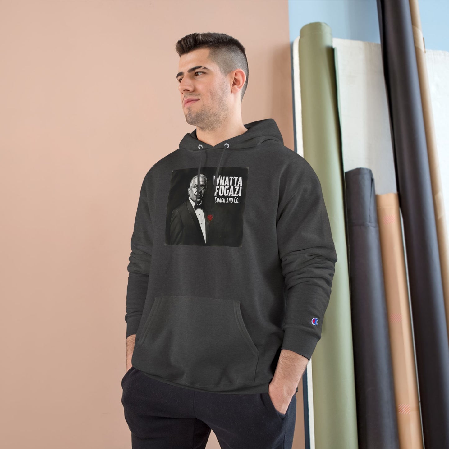 Whatta Fugazi Hoodie — Retro Mobster Graphic Champion Hoodie