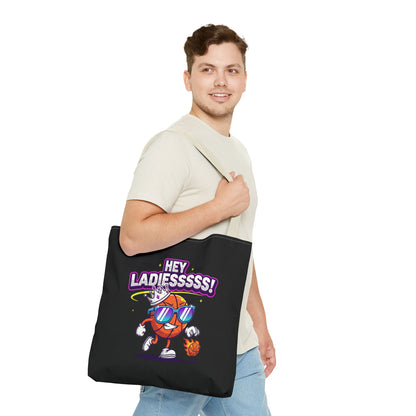 Hey Ladies Basketball Tote Bag (Black)