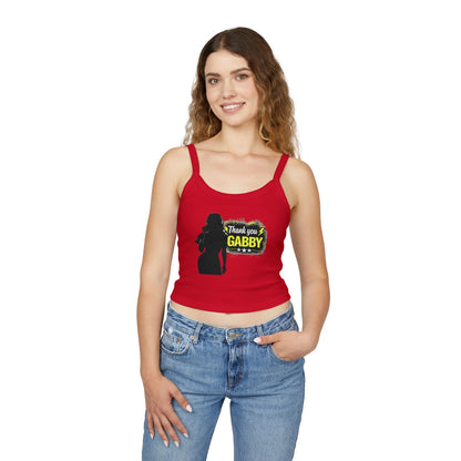 Thank You Gabby- Spaghetti Strap Crop Top/The Last Word/Coach and Bro