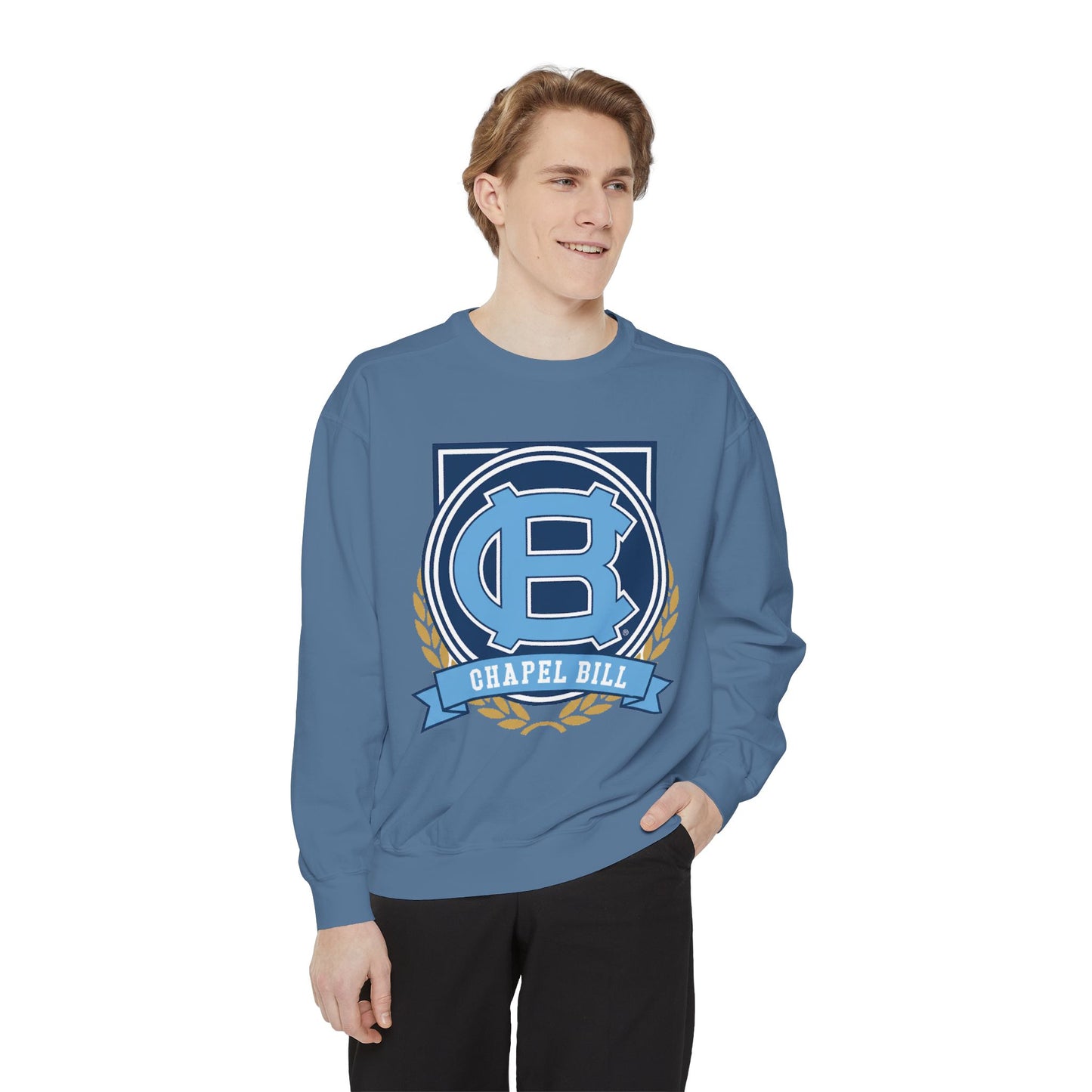Chic Unisex Garment-Dyed Sweatshirt, Cozy Fall Fashion, Gift for Him/Her, Customizable Apparel, College Spirit Wear, Casual Streetwear