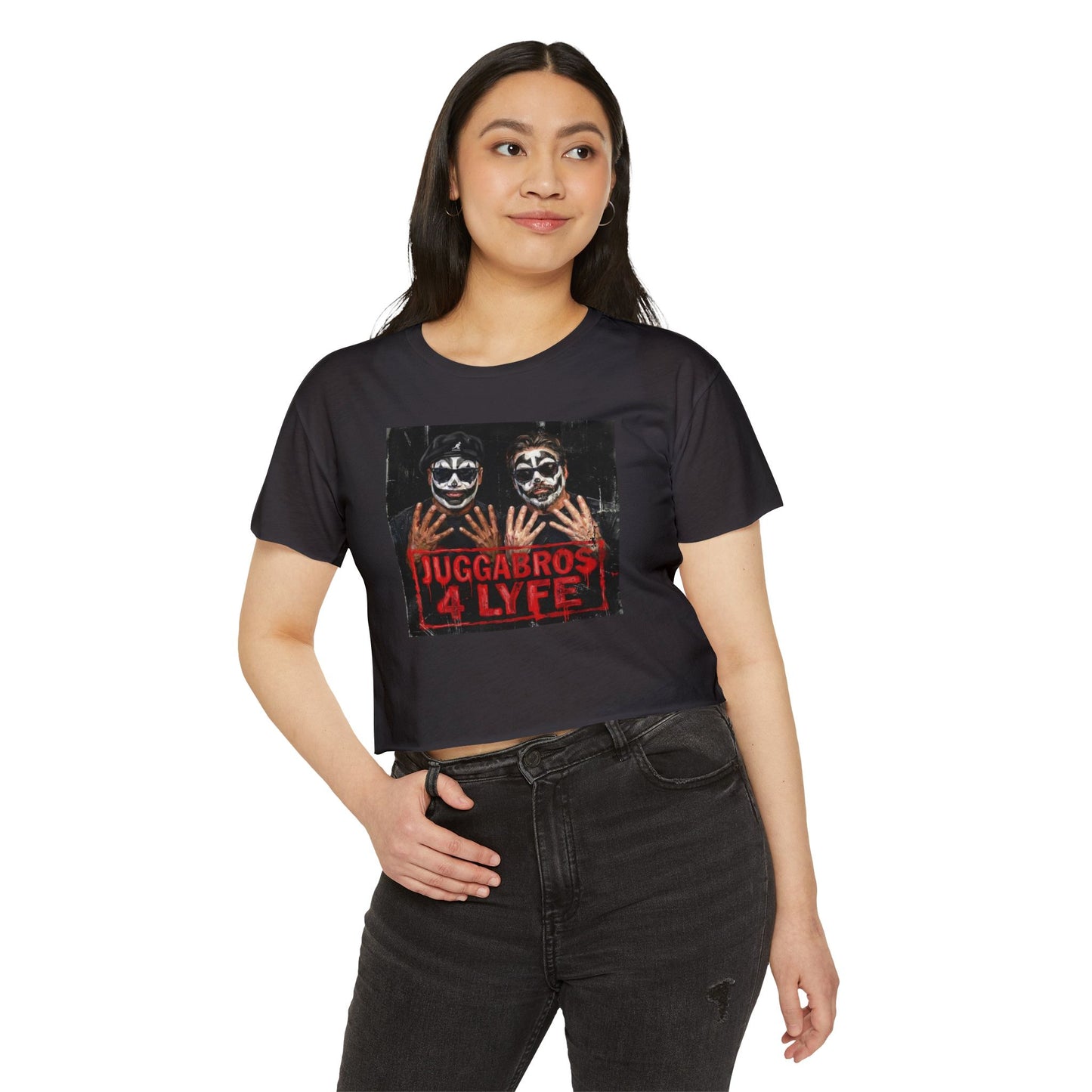 Crop Top — "Juggabros 4 Lyfe" Festival Graphic Crop Top/Coach and Bro