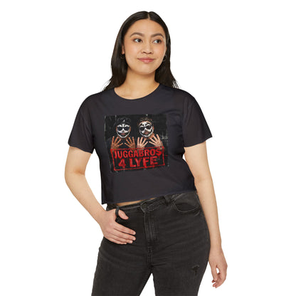 Crop Top — "Juggabros 4 Lyfe" Festival Graphic Crop Top/Coach and Bro