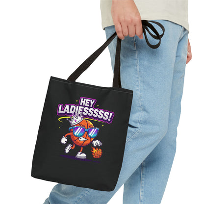 Hey Ladies Basketball Tote Bag (Black)