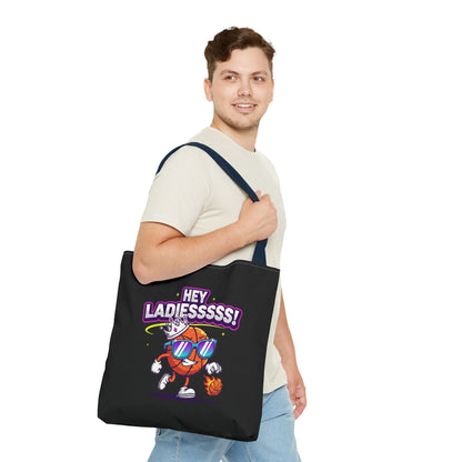 Hey Ladies Basketball Tote Bag (Black)