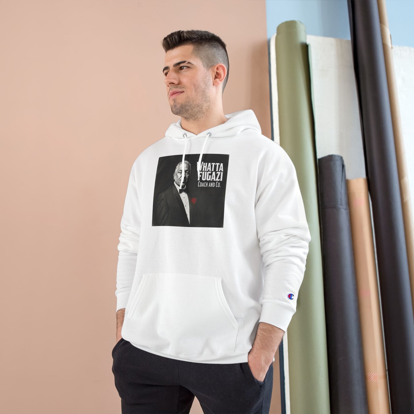 Whatta Fugazi Hoodie — Retro Mobster Graphic Champion Hoodie