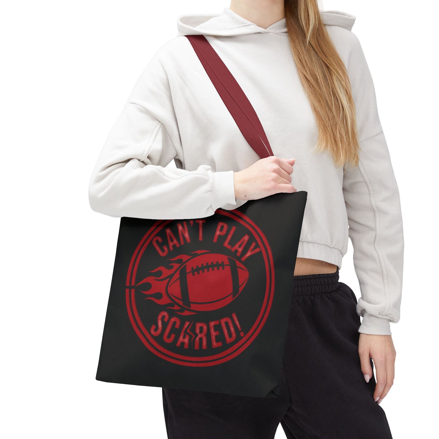 Can't Play Scared Tote Bag (Black)