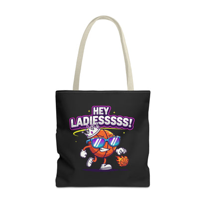 Hey Ladies Basketball Tote Bag (Black)
