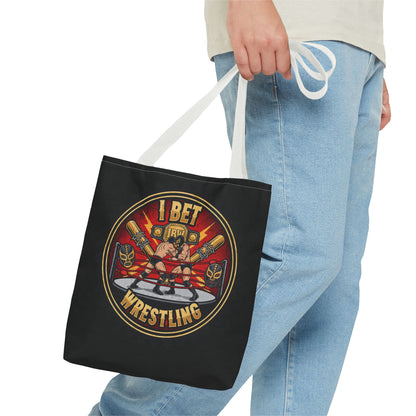 I Bet Wrestling Ring Tote Bag (Black)