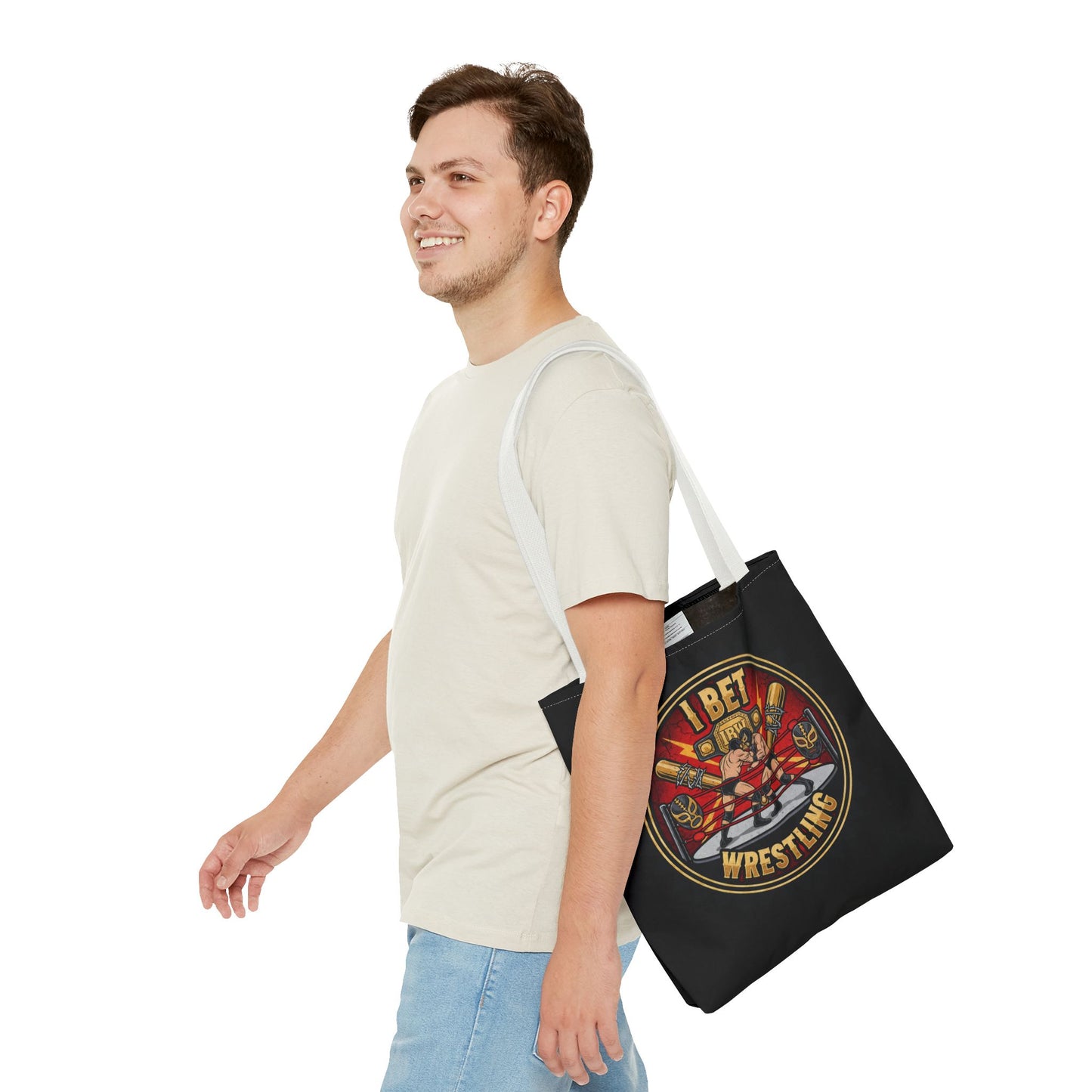 I Bet Wrestling Ring Tote Bag (Black)