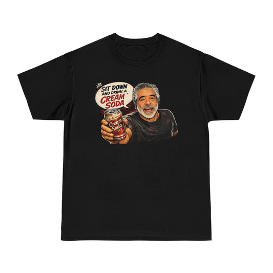 “Sit Down and Have a Cream Soda” Graphic T‑Shirt/Coach and Bro