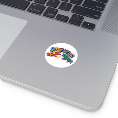 Round Sticker — Colorful “Synnnerggeee!” High-Energy Vinyl Decal/Coach and Company