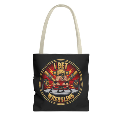 I Bet Wrestling Ring Tote Bag (Black)