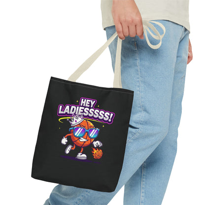 Hey Ladies Basketball Tote Bag (Black)