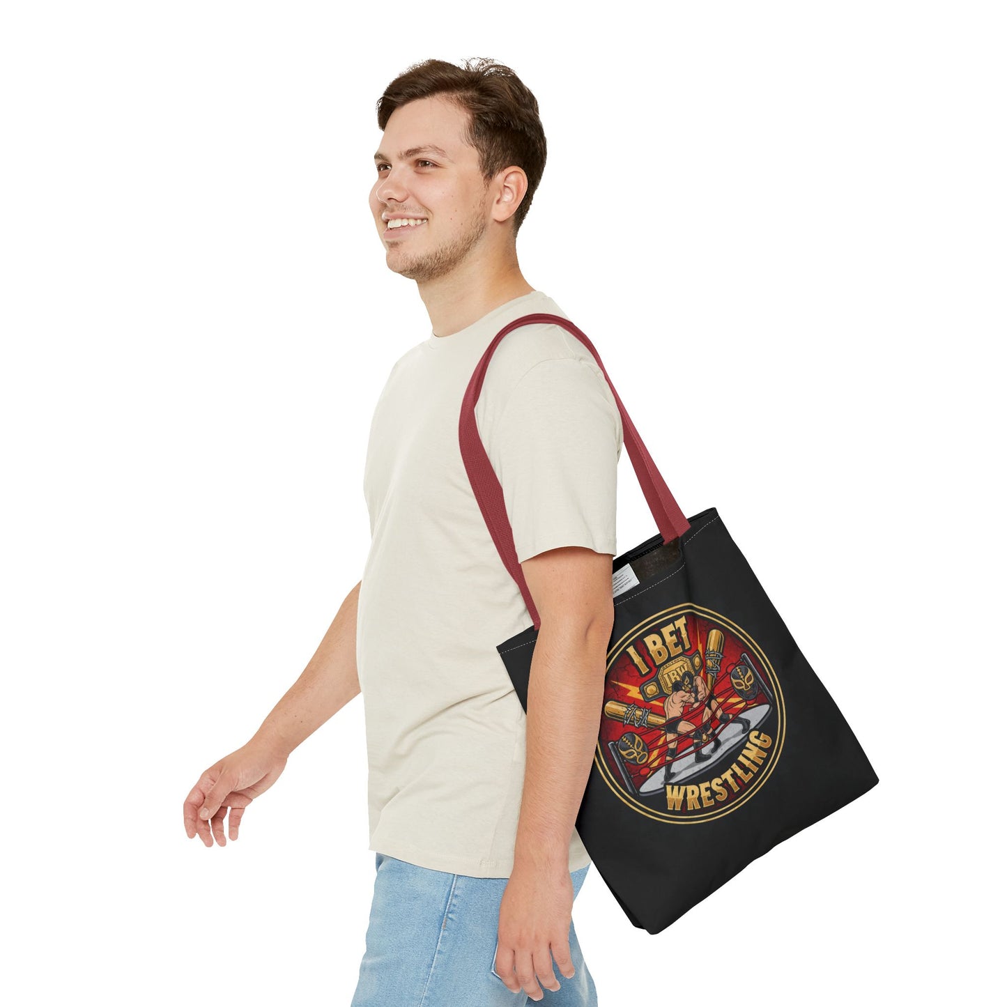 I Bet Wrestling Ring Tote Bag (Black)